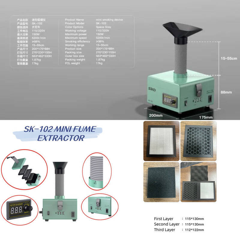 Workshop Electric Tools - Professional Soldering Smoke Extractor Equipped with