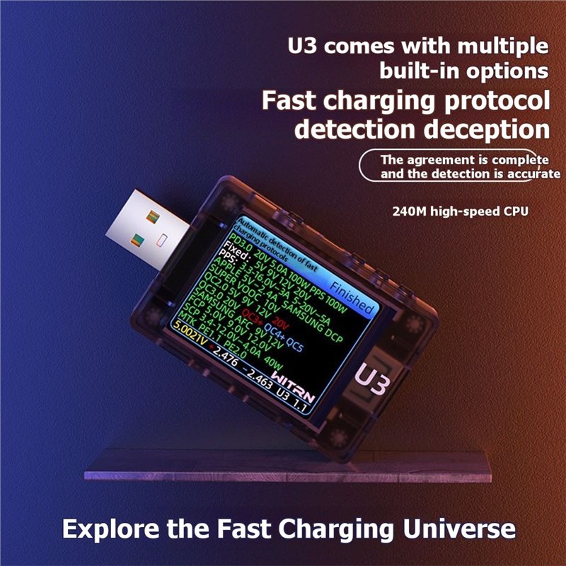 AB41-USB Tester U3 3.1 PD Deco - đánh giá và giá Tools Qc