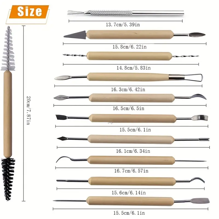 1SET Pottery Clay Sculpting Mo - đánh giá và giá Chisel Set Wood