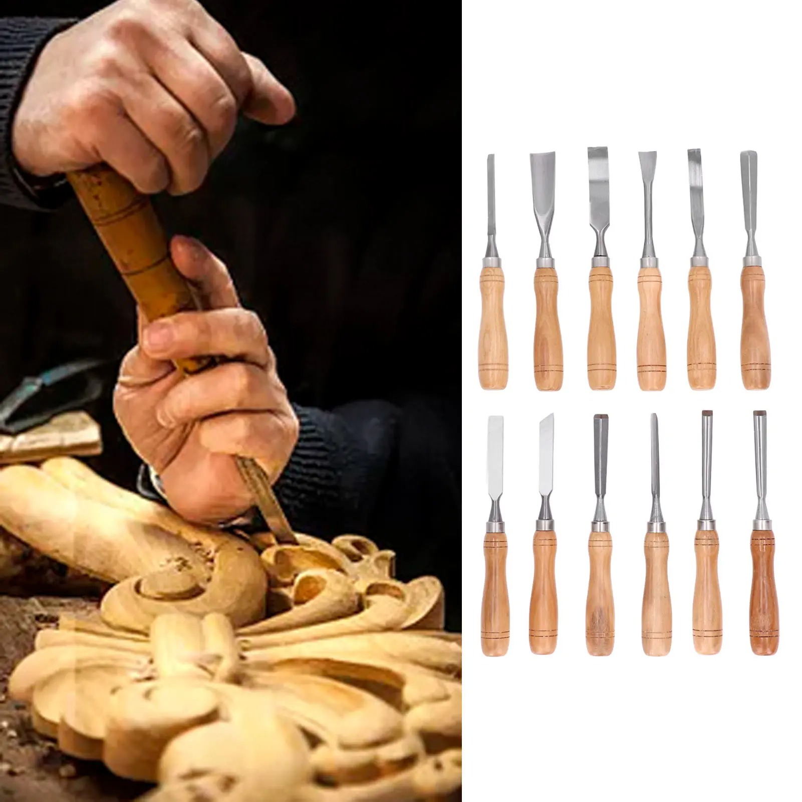 12Pcs/Set Wood Carving Tools,C - đánh giá và giá Chisel Set Wood