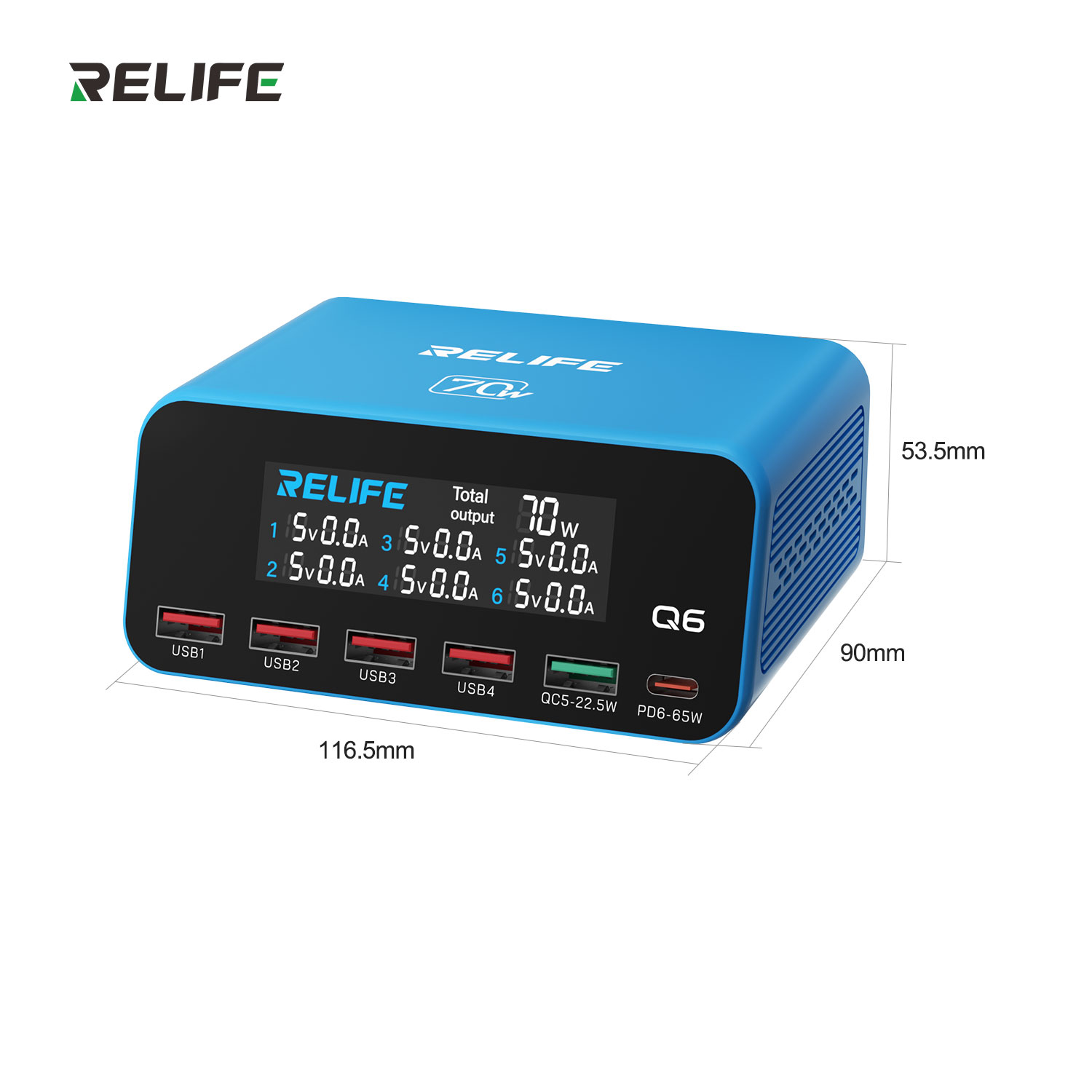 RELIFE Q6 70W PD QC Fast Charg - đánh giá và giá Tools Qc