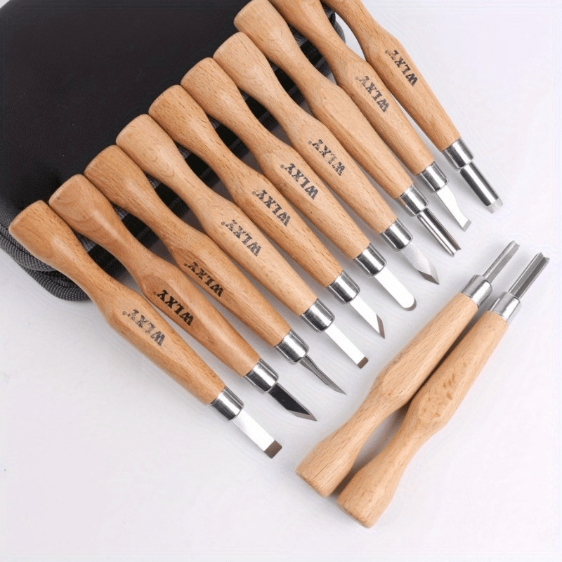 Set Of 12 Professional Wooden  - đánh giá và giá Chisel Set Wood