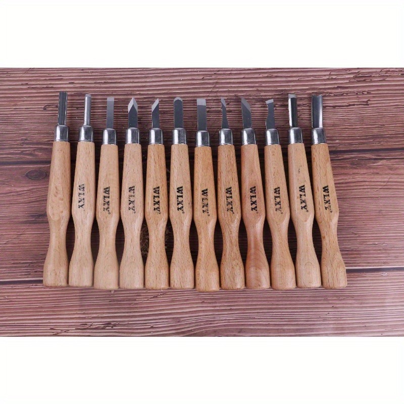 Set Of 12 Professional Wooden  - đánh giá và giá Chisel Set Wood