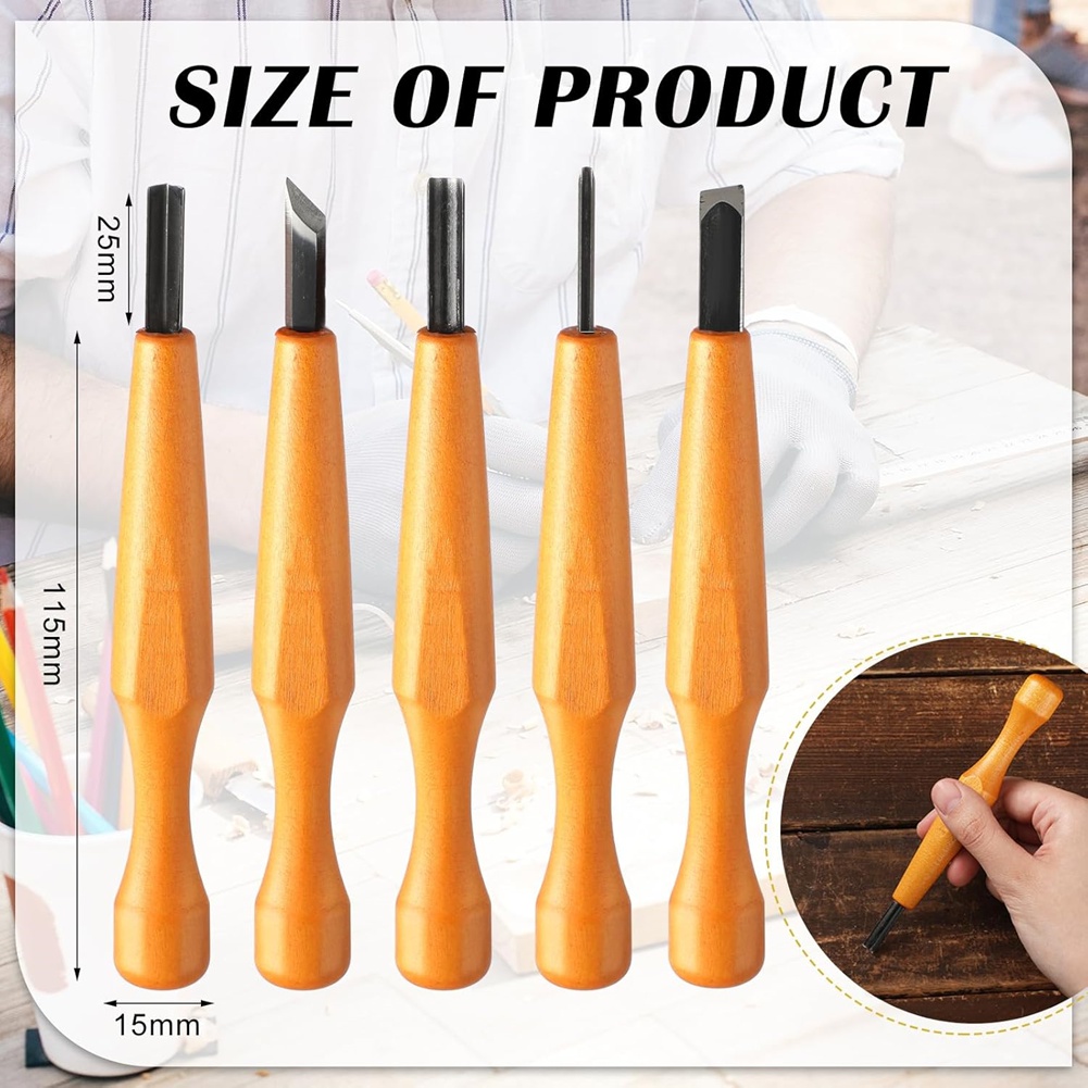5 Pcs Linocut Carving Tools Se - đánh giá và giá Chisel Set Wood